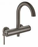 Смеситель однорычажный Grohe Atrio New для ванны, настенный монтаж, темный графит