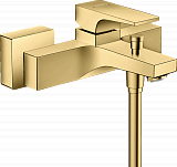 Смеситель для ванны Hansgrohe Metropol, однорычажный, внешнего монтажа, с рычажной рукояткой, золото