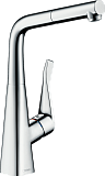 Кухонный смеситель Hansgrohe Metris M71 однорычажный, 320, с вытяжным изливом, 1jet, sBox