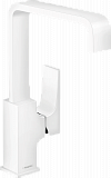 Смеситель для раковины Hansgrohe Metropol 230, однорычажный, с рычаговой рукояткой, со сливным клапаном Push-Open, матовый белый