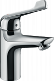 Смеситель для раковины Hansgrohe Novus 100, однорычажный, с длинной рукояткой, со сливным гарнитуром