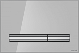 Кнопка Cersanit PILOT, стекло, серый глянцевый, универсальная, Сорт1