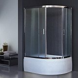 Душевое ограждение Royal Bath RB 8120BK-C-CH 120х80х200, матовые стекла, высокий поддон, левое