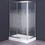 Душевое ограждение Comforty 33М, прозрачное стекло, с рисунком мозаика, поддоном, 1200х800х1950