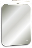 Зеркало Aquanika Basic Light 800х550 (с навесным светильником и выключателем, датчик движения + часы)