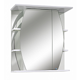 Зеркало-шкаф Lindis Лимани-65 без подстветки, полочки по бокам, белый